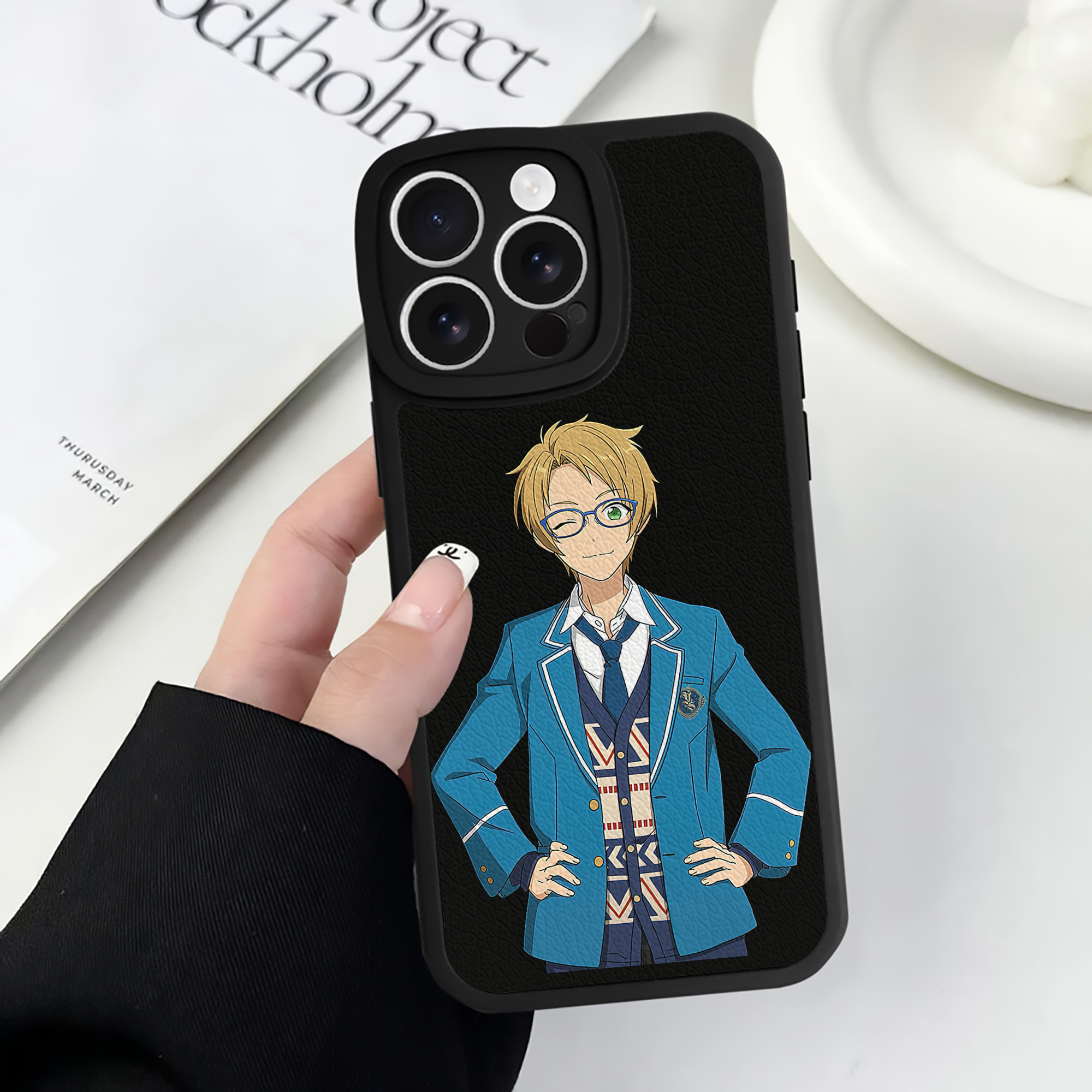 （画像用） あんさんぶるスターズ! Ensemble Stars 【iPhone 16シリーズ対応】シリコンスマホケース（レザー調） 材質：シリコン